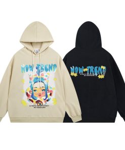 0b8ca77c-7386-4f32-9b94-4d8d30c5566d Printed Loose Hooded Sweater For Men