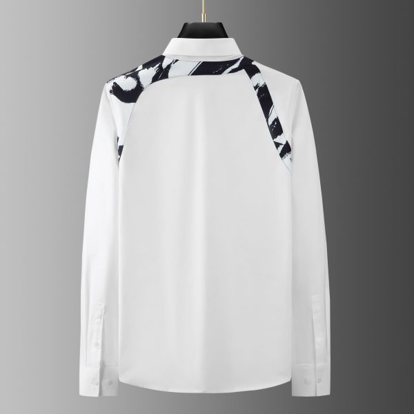 0d93a07f-4d33-4524-b2ec-39359e4e8674 Contrast Color Shoulder Strap High Sense Business Leisure Trend Nightclub Slim-fit Long Sleeve Shirt For Men