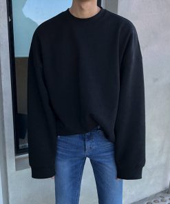 1617938521641 Mrcyc Autumn And Winter Loose Fitting Pullover Round Neck Sweater Men''s And Women''s Long Sleeve Korean Cotton Bottomed Shirt