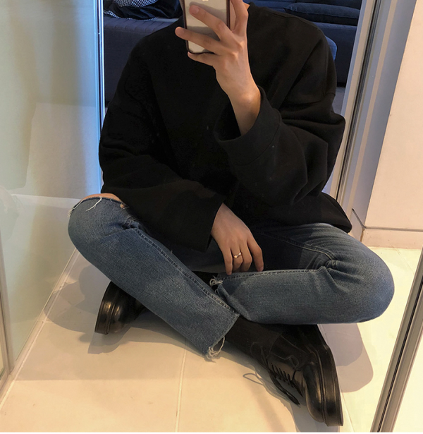 1617938521643 Mrcyc Autumn And Winter Loose Fitting Pullover Round Neck Sweater Men''s And Women''s Long Sleeve Korean Cotton Bottomed Shirt