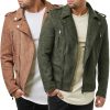 1619248650353 Lapel Leather Jacket Short Diagonal Zipper Suede Jacket Jacket Men