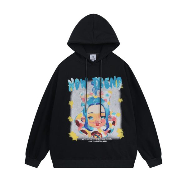 1d176172-0c53-4a83-8cff-86ddfae445f6 Printed Loose Hooded Sweater For Men