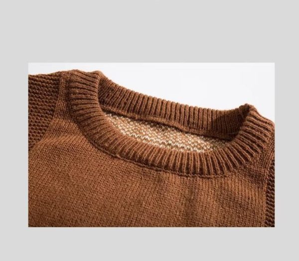 2403090905540327800 Men's Vintage Ethnic Style Round Neck Sweater