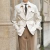26eecc97-a816-477a-9ae7-175831066fb2 Vintage Lapel Hunting Jacket Jacket For Men