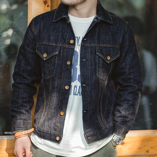 4521418767326 Original Color Denim Jacket Motorcycle Slim Jacket Men