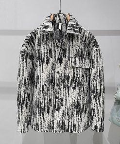 59a8fdf9-3483-435f-96dc-059cb76ab6ad Tweed Tie Dye Print Long Sleeve Shirt Jacket Men