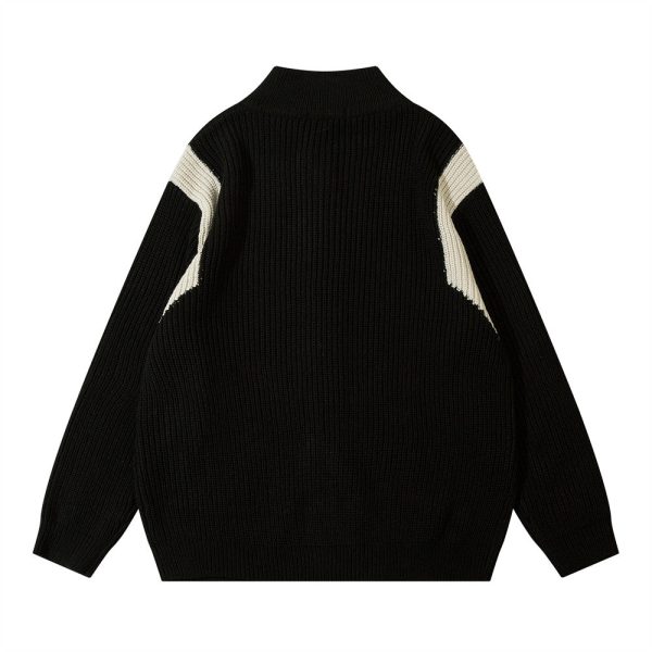 6b4304ae-046c-467f-ae9e-7bc121bc813c American-style Zipper Cardigan Sweater For Men