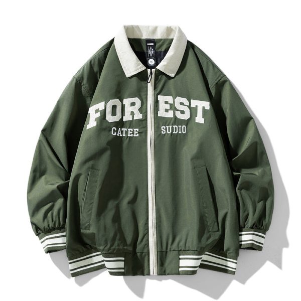 72da2e75-074f-4c73-bcb4-56310a0e4f78 High-end Lapel Baseball Uniform Men's Casual Jacket