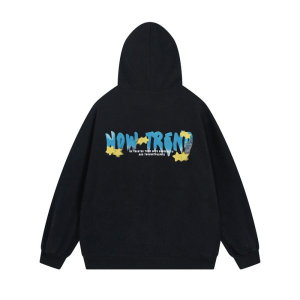 81039a5d-ac85-429e-9fa1-33f96ef4f3cf Printed Loose Hooded Sweater For Men