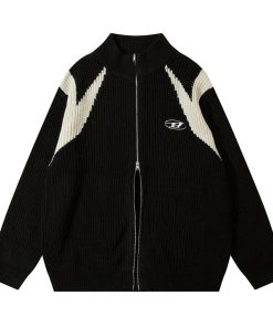 9a299e52-eef8-4f18-98fa-f8891ff6c669 American-style Zipper Cardigan Sweater For Men