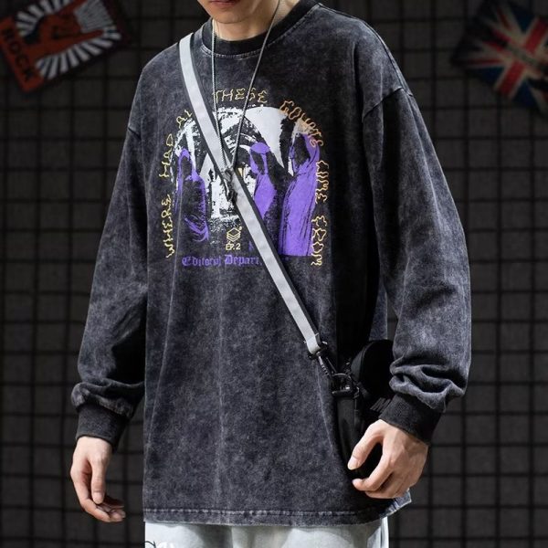 a7fb30ab-b356-4dcf-8316-24e2decc6e54 All-match Washed Old Sweater For Men