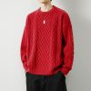 b97d301a-b07f-4951-bca2-03cfdad41254 Twist Weave Round Neck Sweater For Men