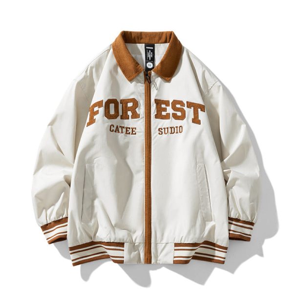 c0d39f01-7f75-4cdd-ab6d-b1047700a5bb High-end Lapel Baseball Uniform Men's Casual Jacket