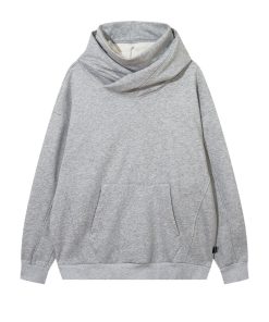 c3748c58-e96c-4110-8dc9-e27039499f25 Solid Color With Fur Turtleneck Hooded Sweater For Men