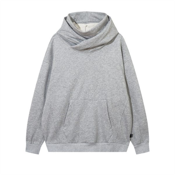 c3748c58-e96c-4110-8dc9-e27039499f25 Solid Color With Fur Turtleneck Hooded Sweater For Men