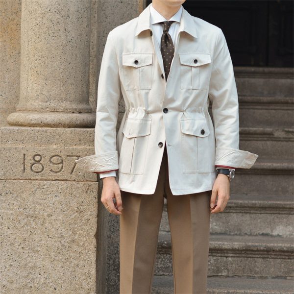 cb121cd1-76e8-4462-b2c5-a39292d9349e Vintage Lapel Hunting Jacket Jacket For Men
