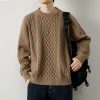 dd6c935c-b654-4d70-afb0-a7f35c91413c Twist Weave Round Neck Sweater For Men