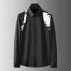 df3df800-3f9a-4d9d-949e-f62863e24a1b Contrast Color Shoulder Strap High Sense Business Leisure Trend Nightclub Slim-fit Long Sleeve Shirt For Men