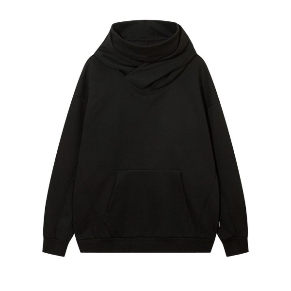 ee0cb36c-5648-49ad-9d79-be2ade8e023d Solid Color With Fur Turtleneck Hooded Sweater For Men