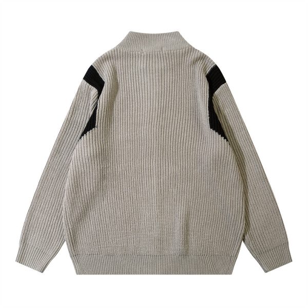f38137cb-c035-452f-b171-76e37961e46b American-style Zipper Cardigan Sweater For Men