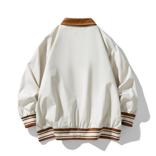f6d75e99-16af-4aba-8ea4-ae97340403fc High-end Lapel Baseball Uniform Men's Casual Jacket