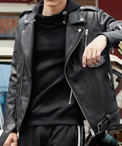 046cc116-83fa-4bfe-82c3-421c6e896695 Spring And Autumn New Fleece And Thick Leather Jacket Fashion Brand
