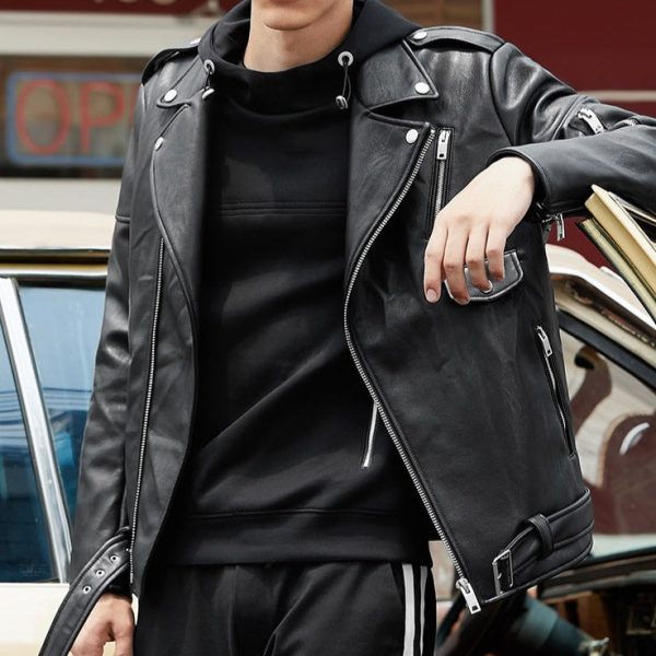 046cc116-83fa-4bfe-82c3-421c6e896695 Spring And Autumn New Fleece And Thick Leather Jacket Fashion Brand