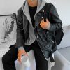 2290622111035 Men's Korean Style Trendy Slim-fit Motorcycle Jacket