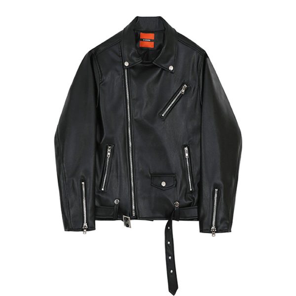 537421874651 Men's Korean Style Trendy Slim-fit Motorcycle Jacket
