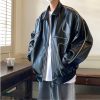 563d5af7-3b4f-4b53-909c-1253f6597f43 Men's Temperament Zipper Fashion Lapel Leather Coat