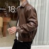 a8d59852-bea3-4f60-9a86-27686ee98dec Retro Young Men's Loose Short Leather Jacket