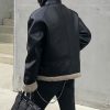 aa9d33bc-2086-47e4-9ee4-5a679db1914a Men's Fleece Padded Collar Lambskin Leather Jacket