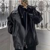 f1ab80ec-b582-40cb-9750-f986d8f15a1f Leather For Lovers Autumn Winter With Fleece Loose Pilot Parker Biker Jacket