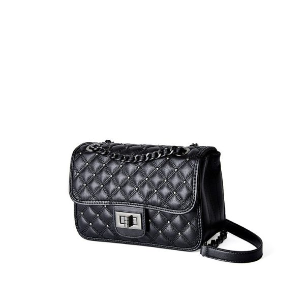 a3f3f098-6062-4411-a3b6-d31d4c91bee9.jpg Genuine Leather Rhombus Chain Shoulder Bag